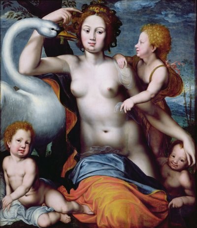 Leda and the Swan by Vincent Sellaer